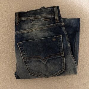 Diesel Women Dark Blue Slim Straight Jeans